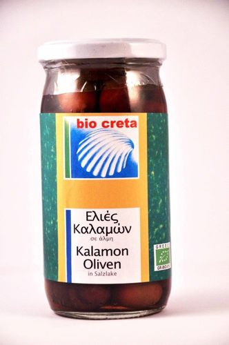 Bio Creta-Kalamon Oliven in Salzlake